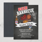 Bierbarbecue Baby Talk Baby shower Kaart (Voorkant / Achterkant)