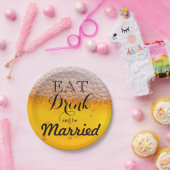 Bierbel Eet Drink en ben getrouwd Papieren Bordje (Feest)