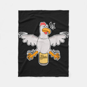 Bierblikje kip bbq shirt _ schattige achtertuin bb fleece deken