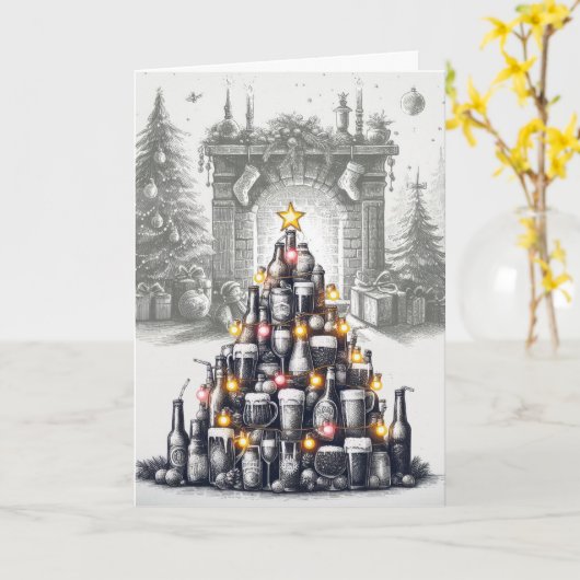 Bierboomvakantie-Kaart Kaart (Gele Bloem)