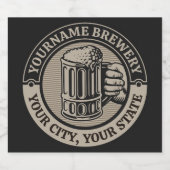 Bierbrouwen Gepersonaliseerde NAAM Brouwerij Grote Bier Etiket (Enkel label)