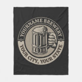 Bierbrouwerij Aangepaste naam Brewery Big Mok Fleece Deken (Voorkant)