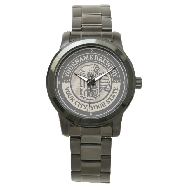 Bierbrouwerij Aangepaste naam Brewery Big Mok Horloge (Voorkant)