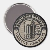 Bierbrouwerij Aangepaste naam Brewery Big Mok Magneet (Voorkant / Achterkant)