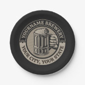 Bierbrouwerij Aangepaste naam Brewery Big Mok Papieren Bordje (Voorkant)