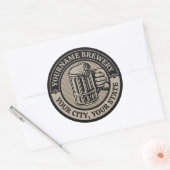 Bierbrouwerij Aangepaste naam Brewery Big Mok Ronde Sticker (Envelop)