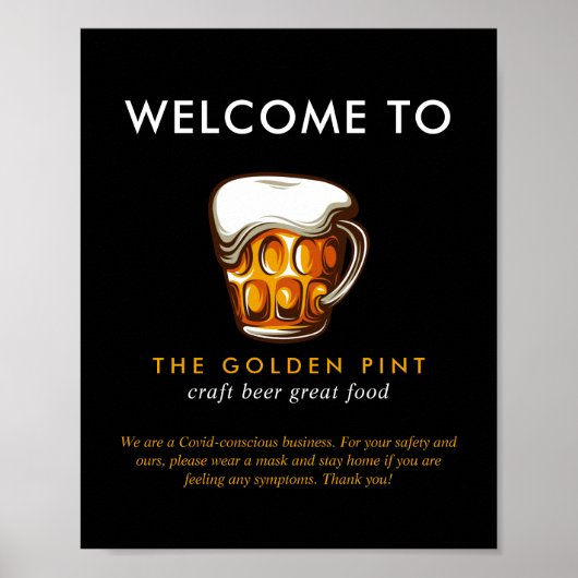 Bierbrouwerij voor Mok Logo Bierbrouwerij Heropend Poster (Voorkant)