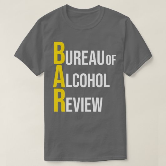 Bierbureau van Alcohol Review T-shirt (Design voorkant)