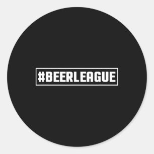 Biercompetitie Hockey Hashtag Grappig IJshockey Ronde Sticker