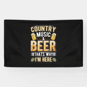 Bierdrinker Country Music Bierdrinken Verjaardag Spandoek