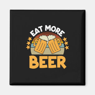 Bierdrinker Eet Meer Bier Grappig Drinken Verjaard Magneet