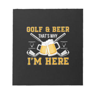 Bierdrinker Golf en bier verjaardag Notitieblok
