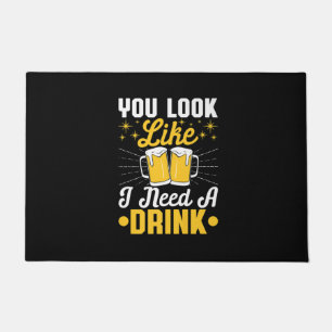 Bierdrinker Ik heb een drankje nodig Bier Verjaard Deurmat
