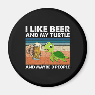 Bierdrinker Ik Hou Van Bier En Mijn Schildpad Verj Magneet