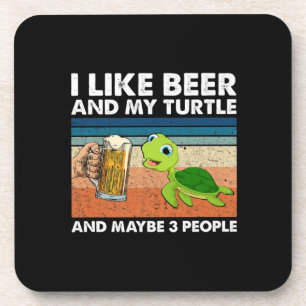 Bierdrinker Ik Hou Van Bier En Mijn Schildpad Verj Onderzetter