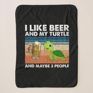 Bierdrinker Ik Hou Van Bier En Mijn Schildpad Verj Sherpa Deken