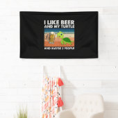 Bierdrinker Ik Hou Van Bier En Mijn Schildpad Verj Spandoek (Insitu)