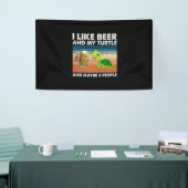 Bierdrinker Ik Hou Van Bier En Mijn Schildpad Verj Spandoek (Beurs)