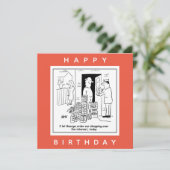 Bierdrinker online winkelen voor bier Cartoon Kaart (Staand voorkant)