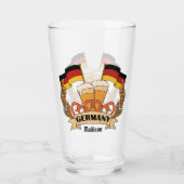 Bière allemande - nom personnalisé verre à pinte (Dos)