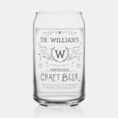 Bière artisanale Nom personnalisé et Monogramme Vi (Verso)