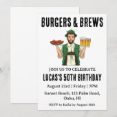 bière bbq invitation anniversaire (Devant / Derrière)