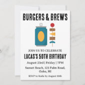 bière bbq invitation anniversaire (Devant)