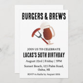 bière bbq invitation anniversaire (Devant / Derrière)