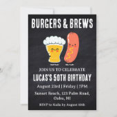 bière bbq invitation anniversaire (Devant)