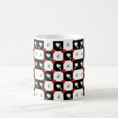 Bière Blanc Teddy Ours Rouge Coeurs Mug (Centre)