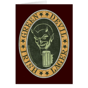 Bière blonde allemande verte de diable