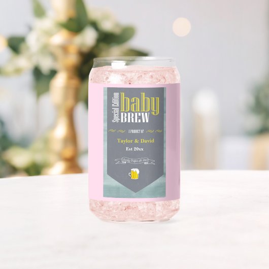 Bière brassée bébé personnalisée Étiquette Drôle D (Insitu (Mariage))