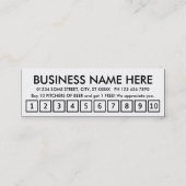 bière. carte perforée de fidélité (Dos)