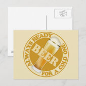 BIÈRE carte postale personnalisable (Devant / Derrière)
