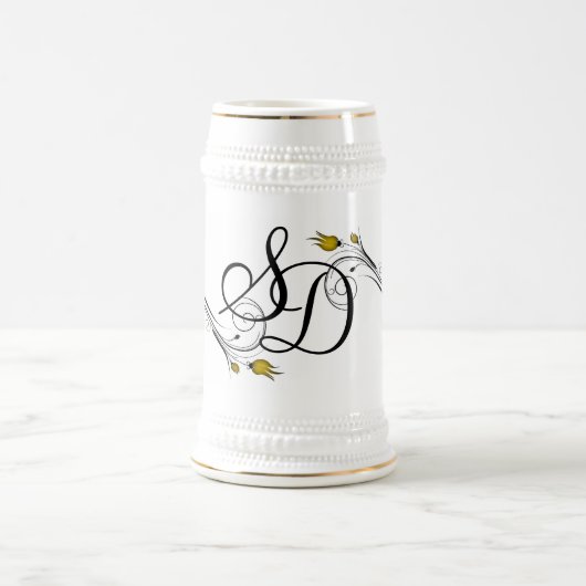 Bière Chope à boire monogrammée (Centre)