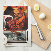 Bière d'Alphonse Mucha de la serviette de cuisine (Quart Plié)