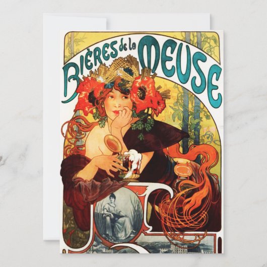 Bière d'Alphonse Mucha des invitations de Muse (Devant)