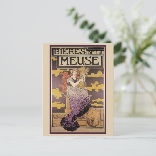 Biere de la Meuse van Marc Auguste Bastard Briefkaart (Staand voorkant)