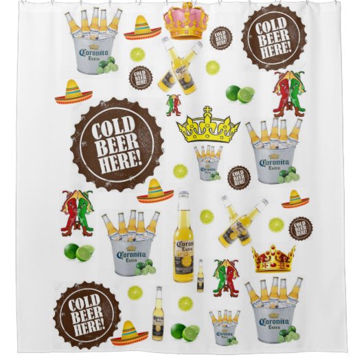 Bière de rideau de douche Corona (Devant)
