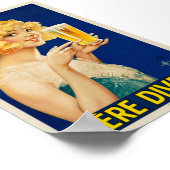 Biere Divette Poster vintage 1929 (Coin)