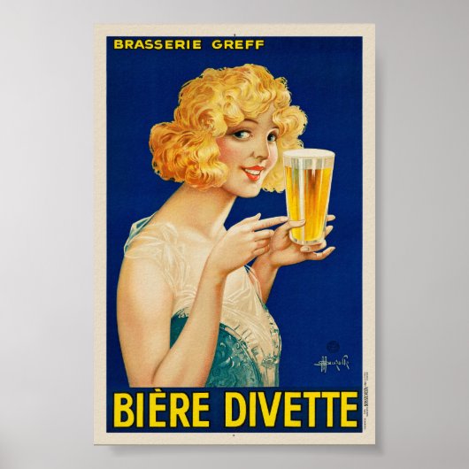Biere Divette Poster vintage 1929 (Devant)