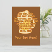 BIÈRE en langues invitation personnalisée (Debout devant)