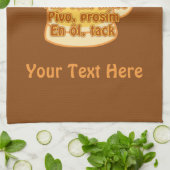 BIÈRE en langues serviette de cuisine personnalisé (Plié)