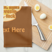 BIÈRE en langues serviette de cuisine personnalisé (Quart Plié)