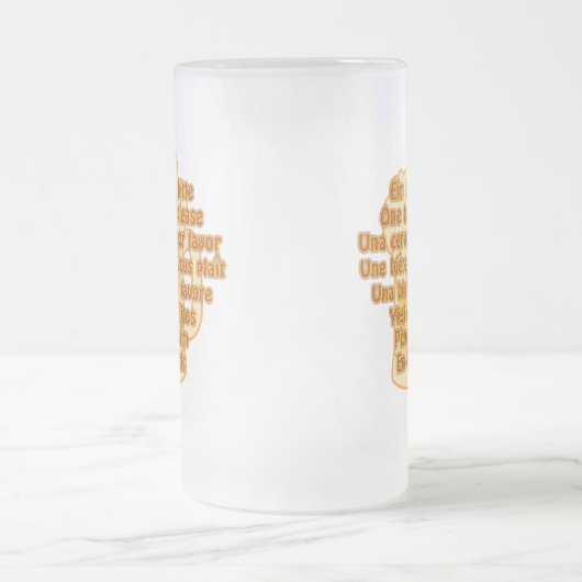 BIÈRE en langues tasse - choisir style & couleur (Centre)