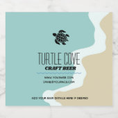 Bière Étiquette Turtle Logo Personnaliser Cadeau A (Étiquettes simples)
