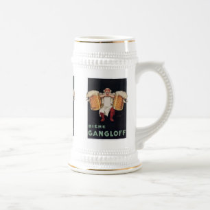 Biere Gangloff 2 Vintage Beer Ad Mokken, Steins Bierpul