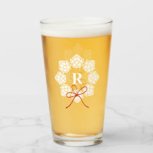 Bière Hops Noël Avec Monogramme Bière Verre