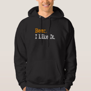 Bière. Je l'aime. - Sweat - shirt à capuche ambr