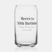 Bière jusqu'à 30 ans nom date homme styléSimple (Verso)